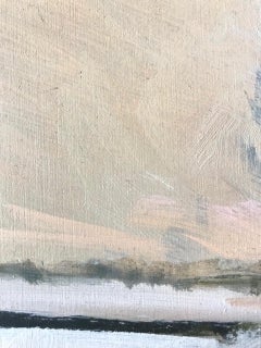 Landschaft Miniatur Schnee", Contemporary Landscape Miniature Oil Painting