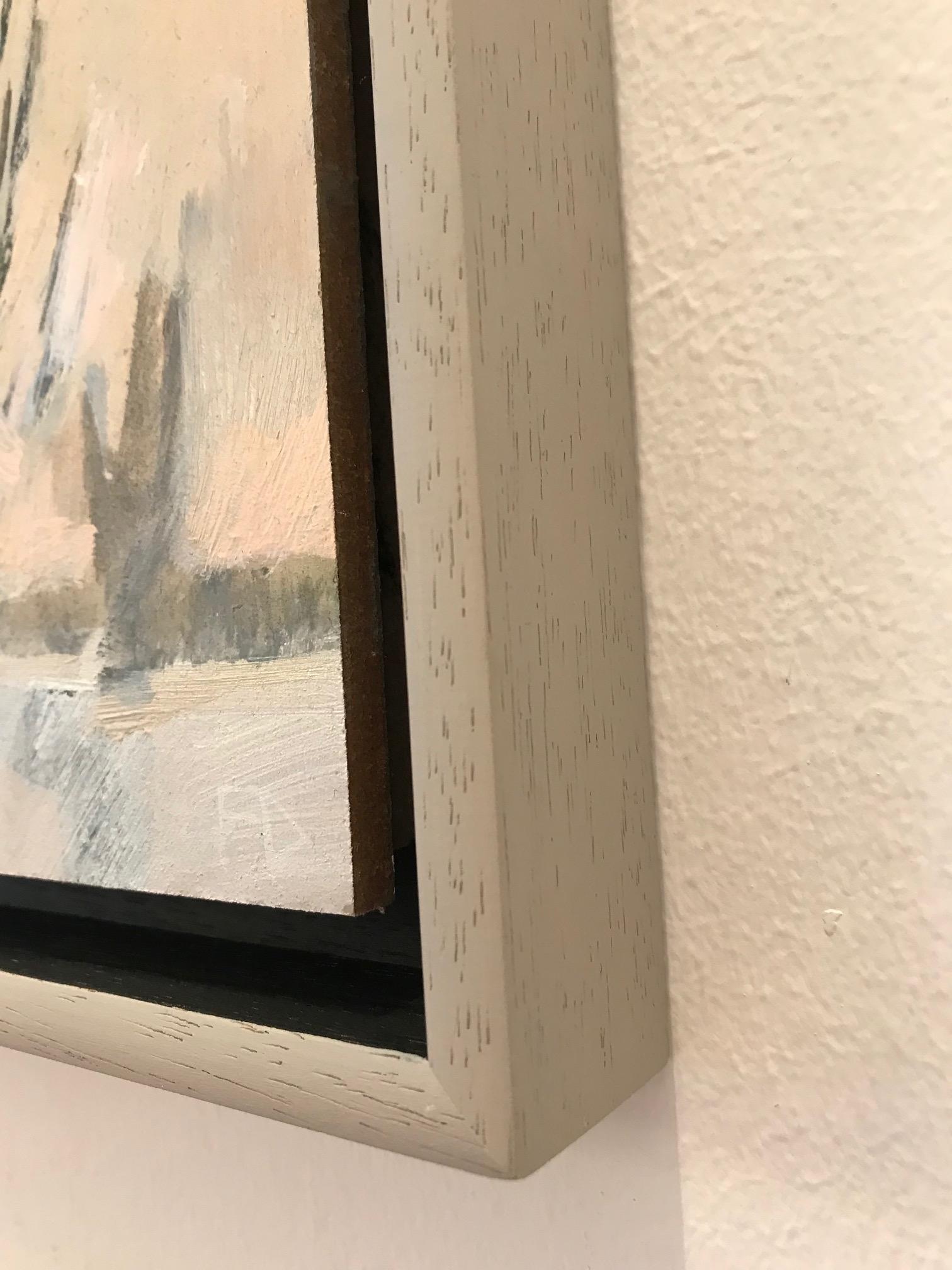 ''Paesaggio in miniatura neve'', pittura ad olio contemporanea di paesaggio in miniatura in vendita 3