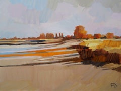 ''Low Tide'', Contemporary Dutch Oil Painting of a Landscape