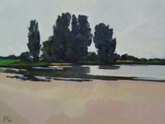 ''Low Tide In Summer'', Contemporary Dutch Oil Painting of a Landscape