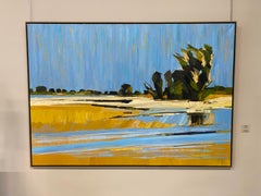 Low Water - Zeitgenössisches impressionistisches Gemälde einer Landschaft