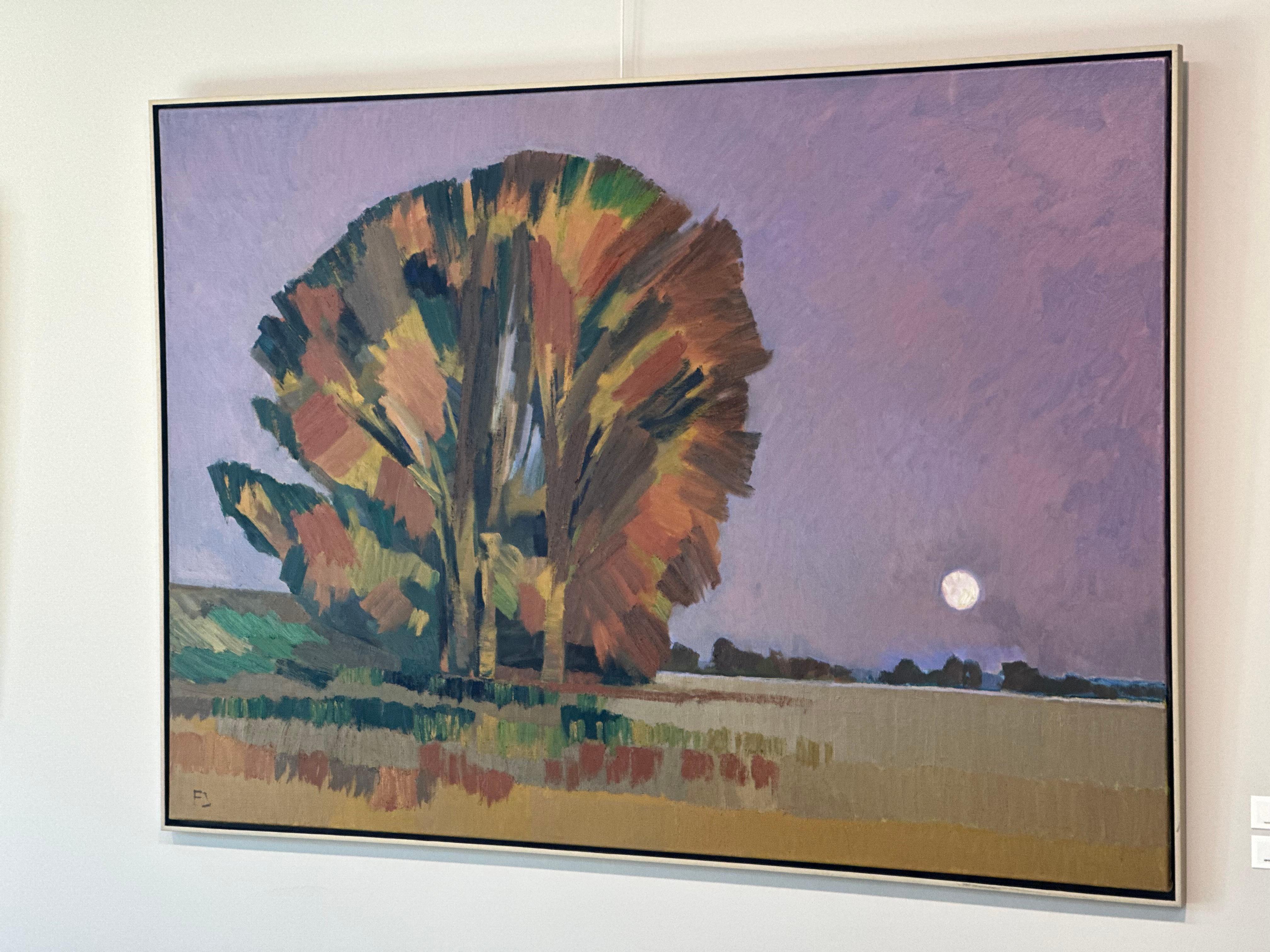 Clair de lune - 21e siècle Contemporain Modern Modernité Peinture de paysage impressionniste - Painting de Frank Dekkers