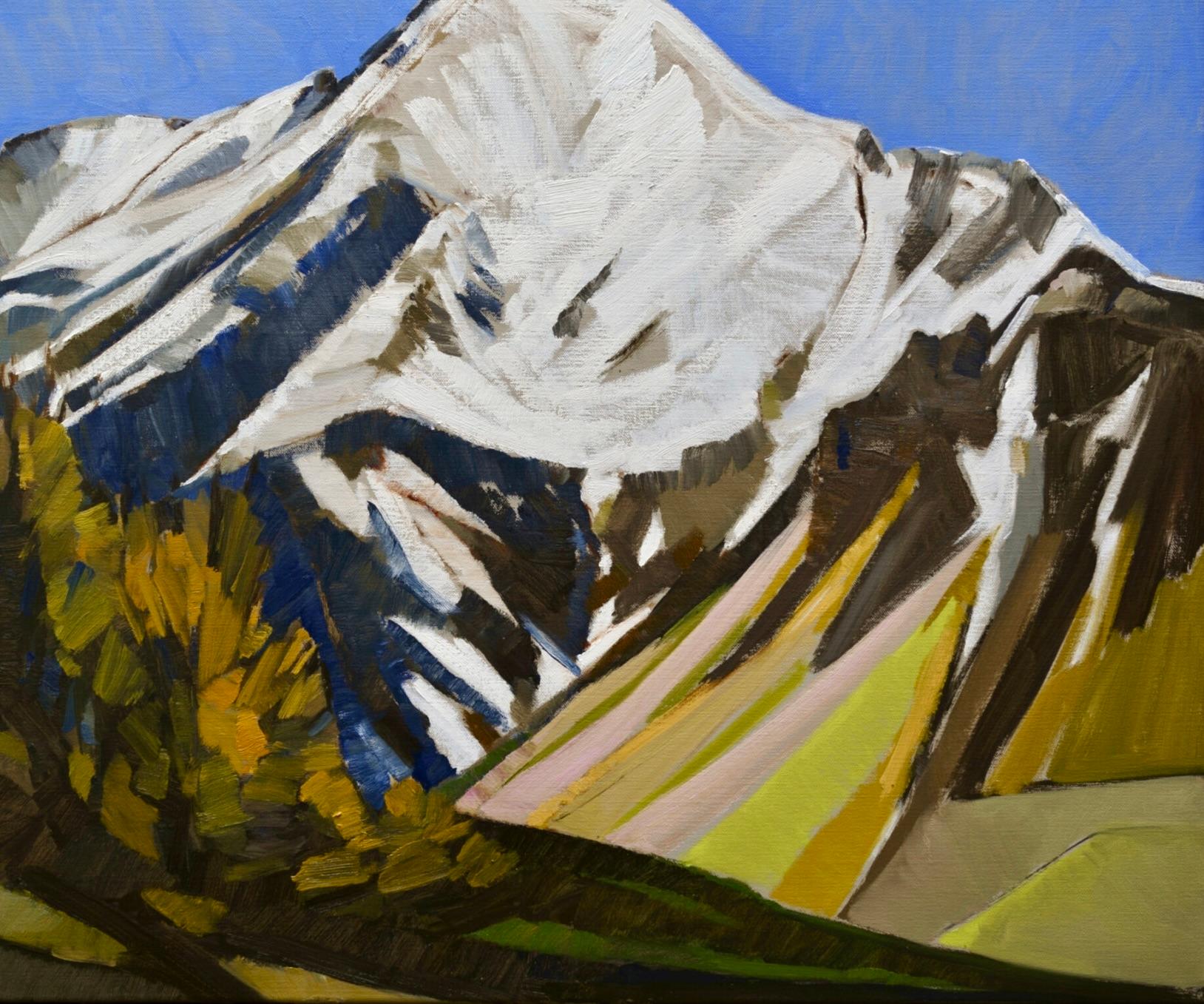 Matin dans la vallée - Peinture impressionniste contemporaine d'un paysage  - Contemporain Painting par Frank Dekkers