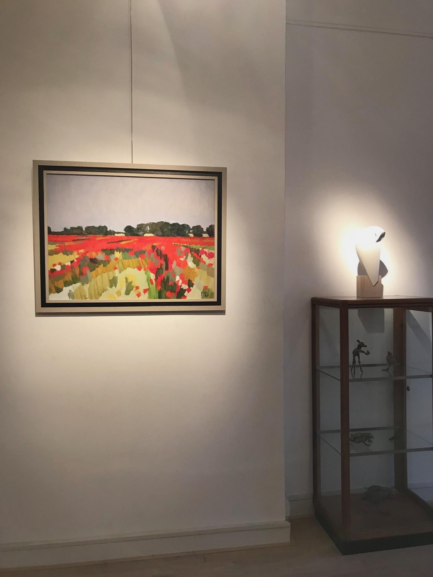 ''Poppies in a Field'', Contemporary Dutch Oil Painting of a Landscape   1