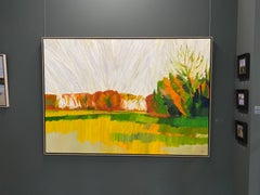 Radiant Spring Day - Contemporary Impressionistic Painting of a Landscape