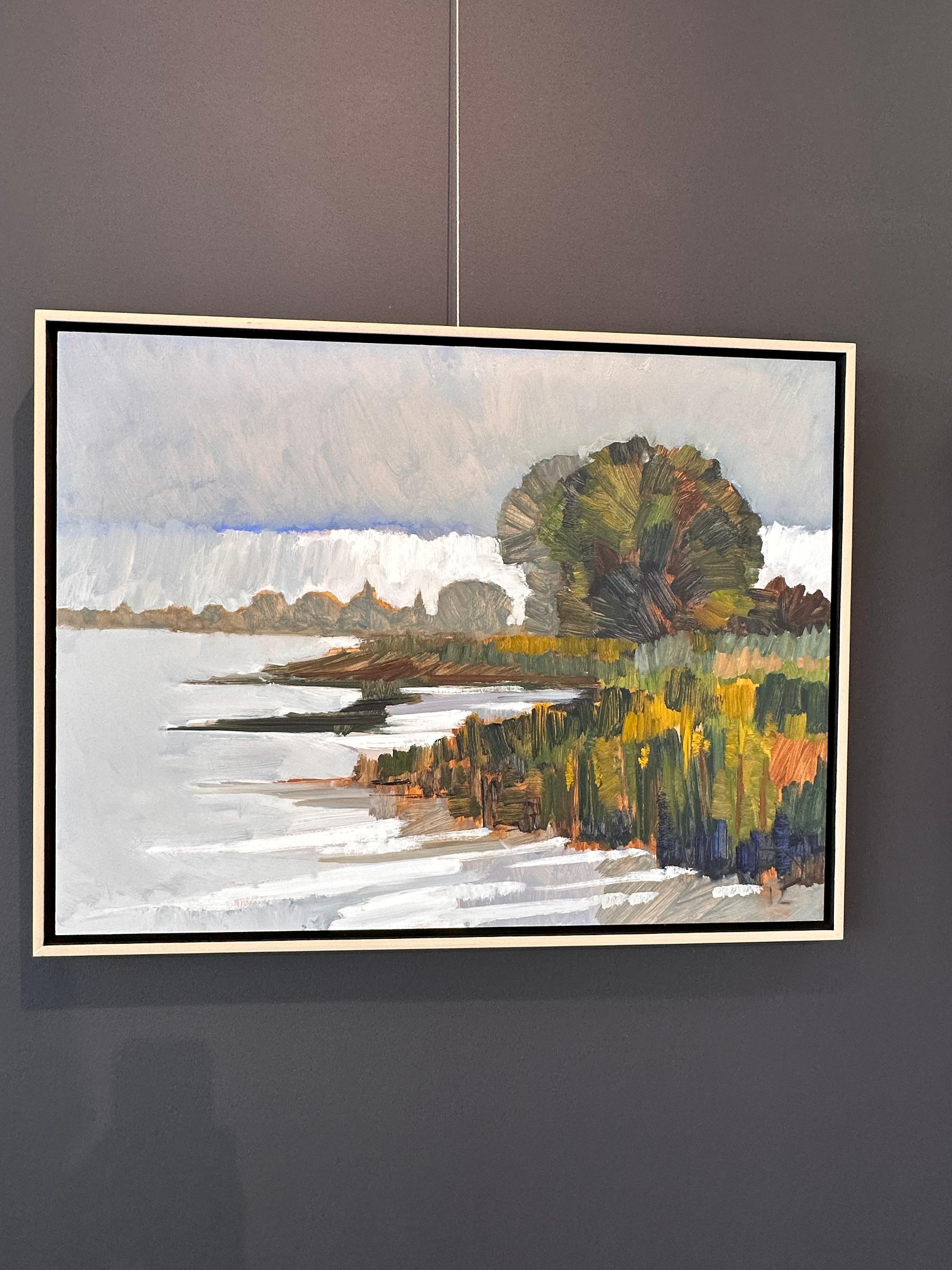 Rain  - 21st Century Contemporary Impressionistic Landscape Painting For Sale 2