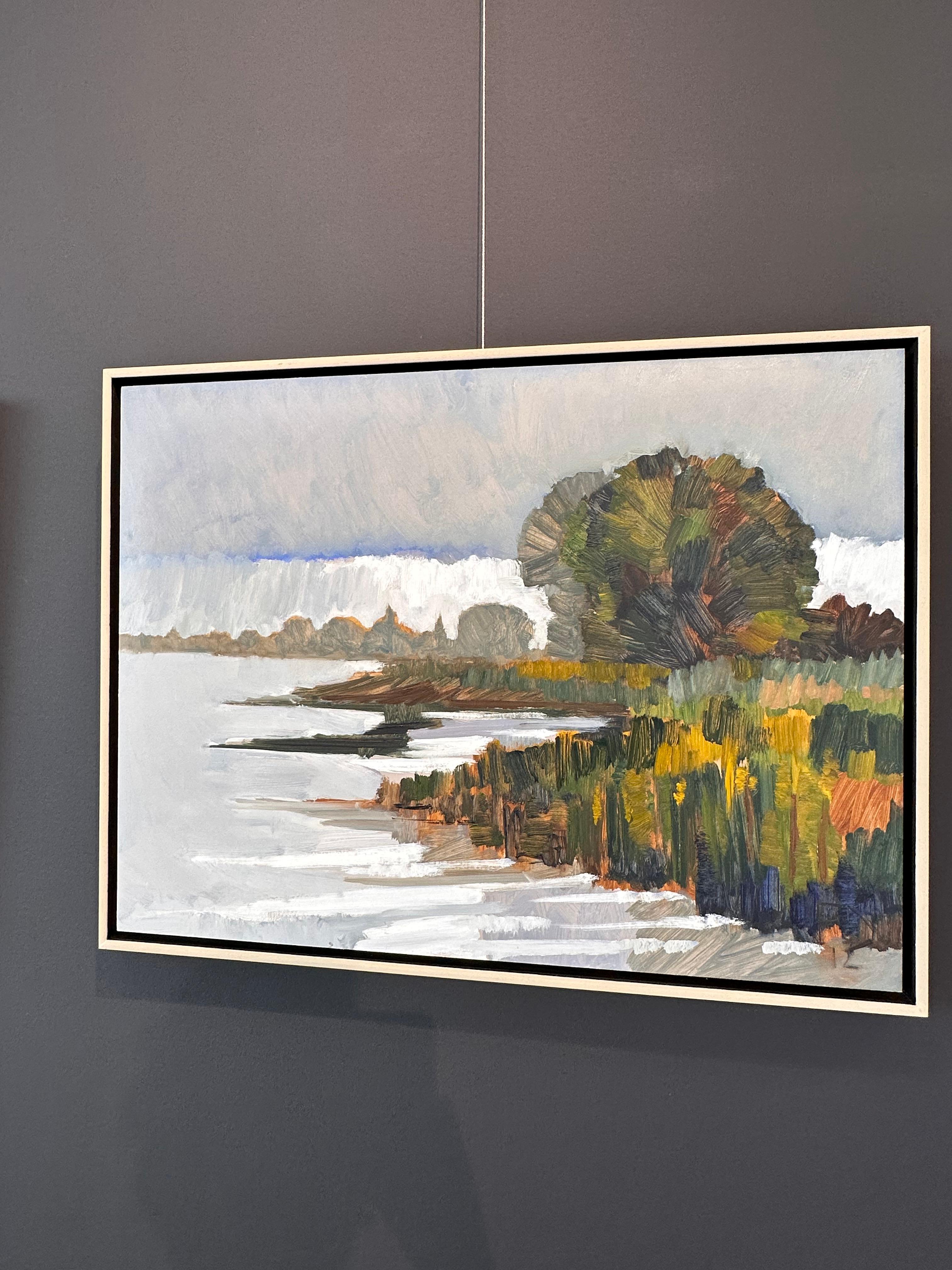 Rain  - 21st Century Contemporary Impressionistic Landscape Painting For Sale 3
