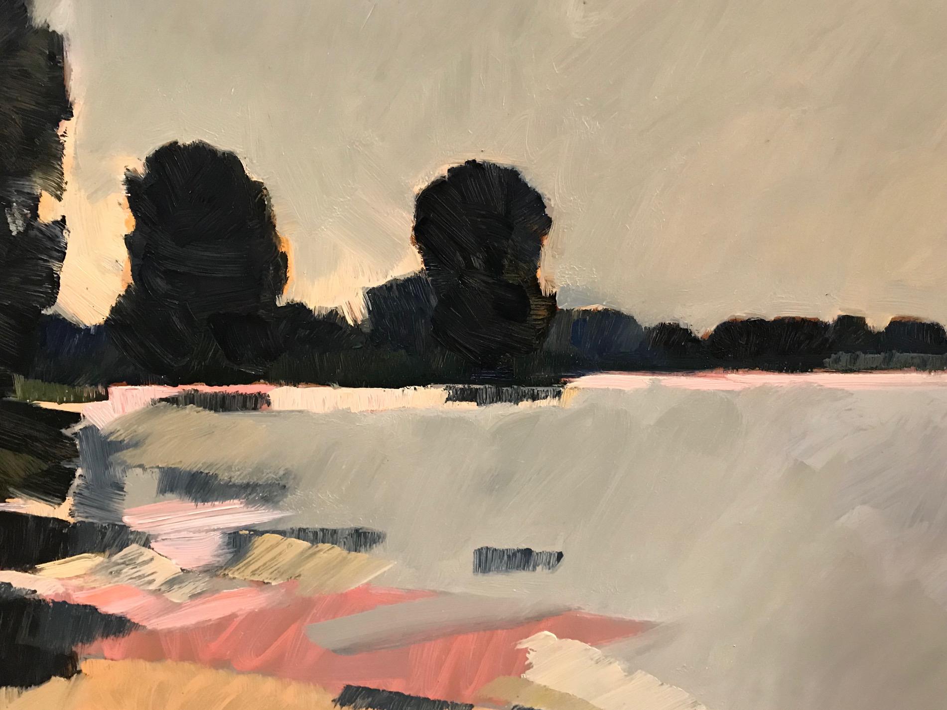 ''Sunrise'', Contemporary Dutch Oil Painting of a Landscape 1