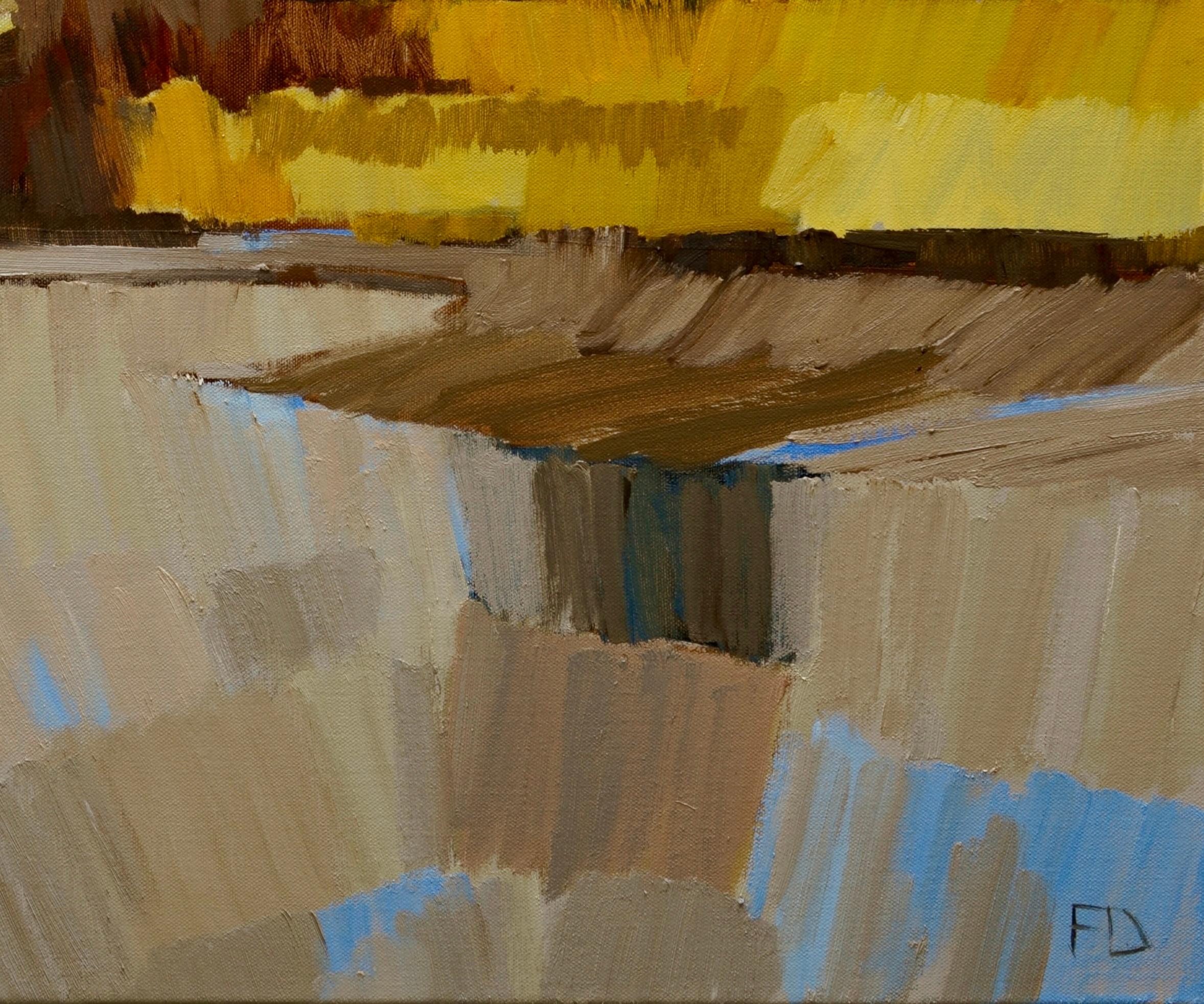 The Hurdle - Peinture impressionniste contemporaine du 21e siècle représentant un paysage  - Painting de Frank Dekkers