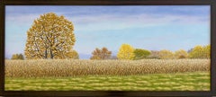 Autumn's Gleaning (Pittura paesaggistica fotorealista del fogliame autunnale e del prato)
