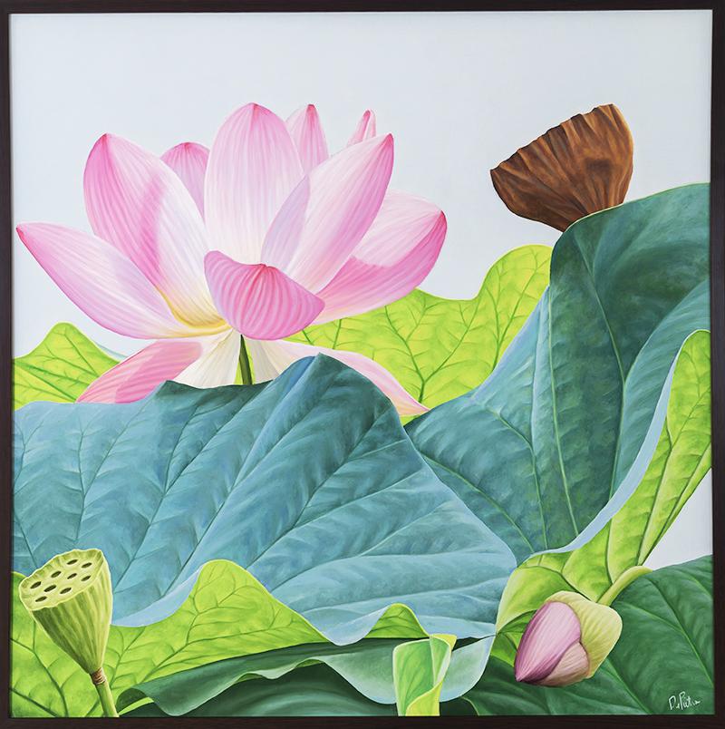 lotus acrylic painting