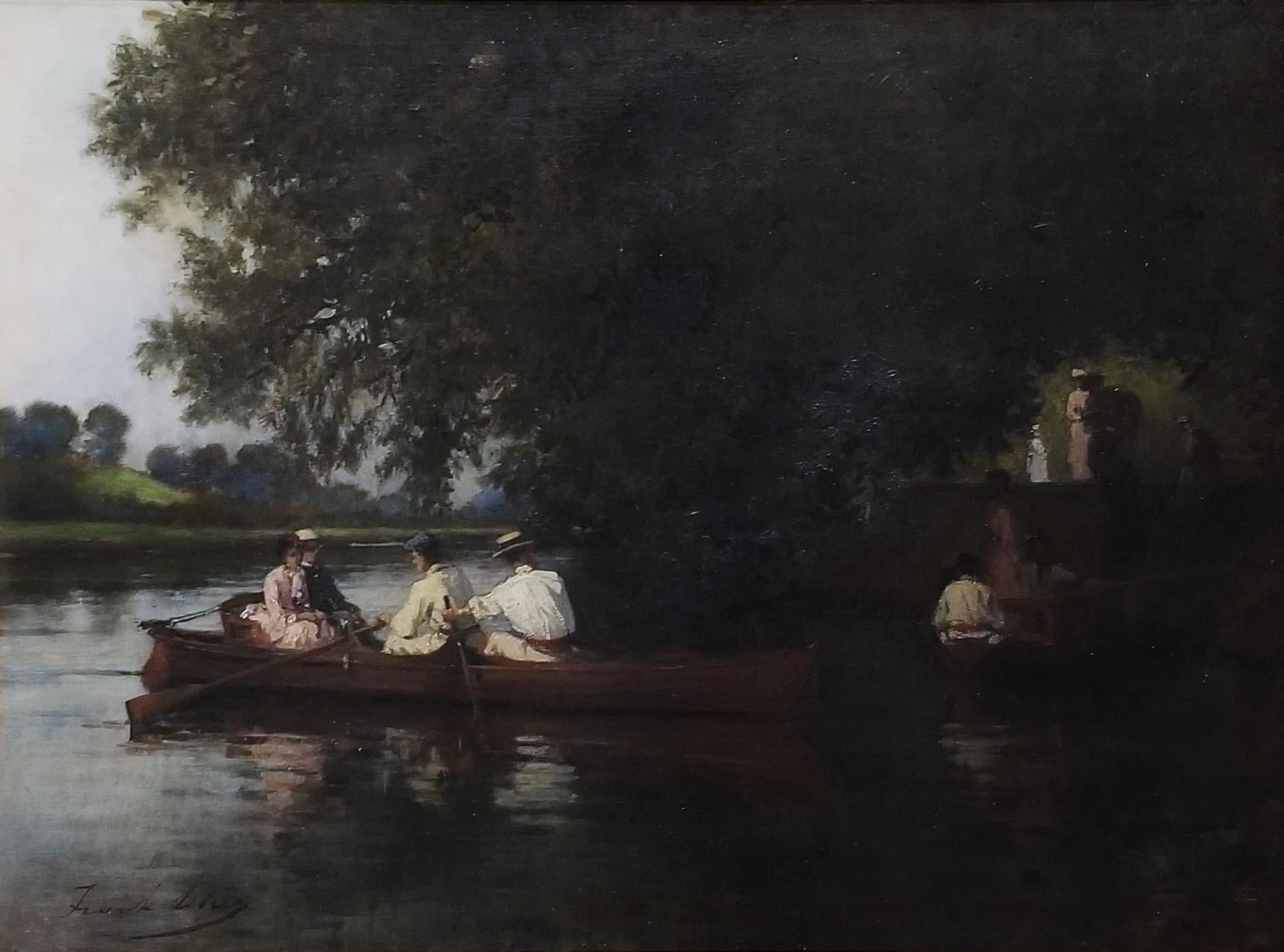 Promenade en Bateau en Soirée (Evening Boat Ride) /// Impressionist Painting Art