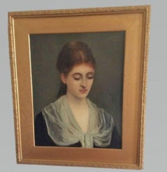 Porträt einer Dame aus dem 19. Jahrhundert, Sir Frank Dicksee zugeschrieben