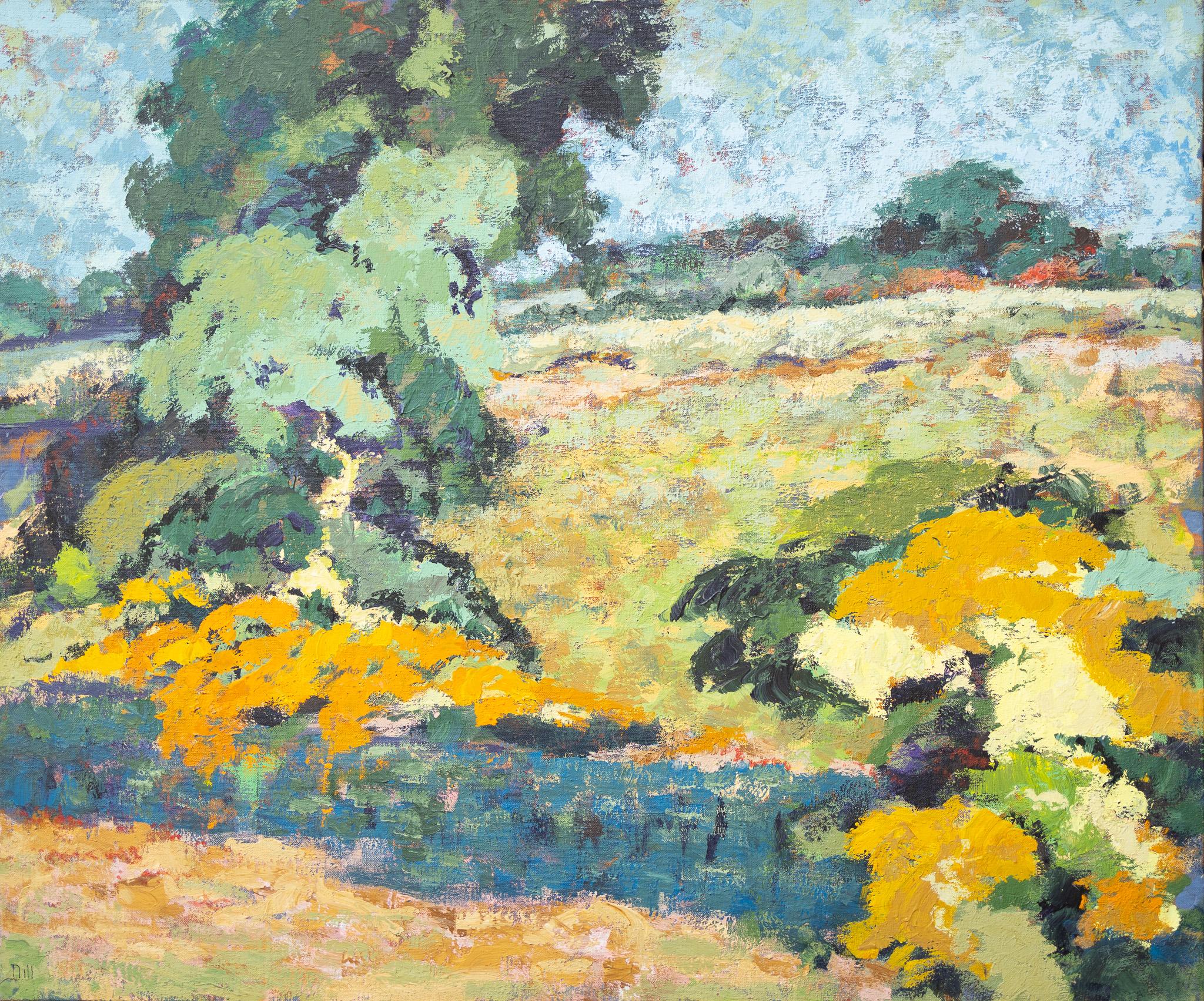 Landscape Painting Frank Dill - Paysage impressionniste Cat Springs