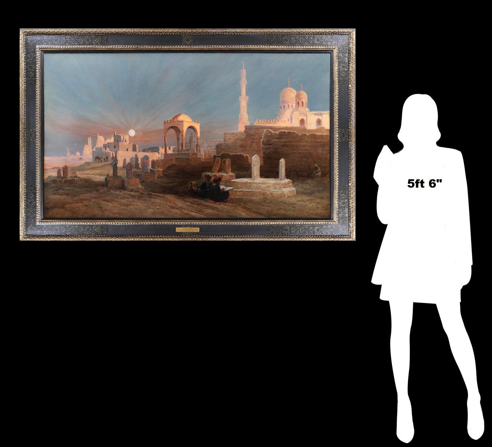 Tumbas de los sultanes - Pintura al óleo orientalista del siglo XIX Real Academia Egipto - Painting de Frank Dillon