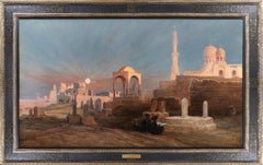 Tombs of the Sultans - 19th Century Orientalist Oil Painting Royal Academy Egypt