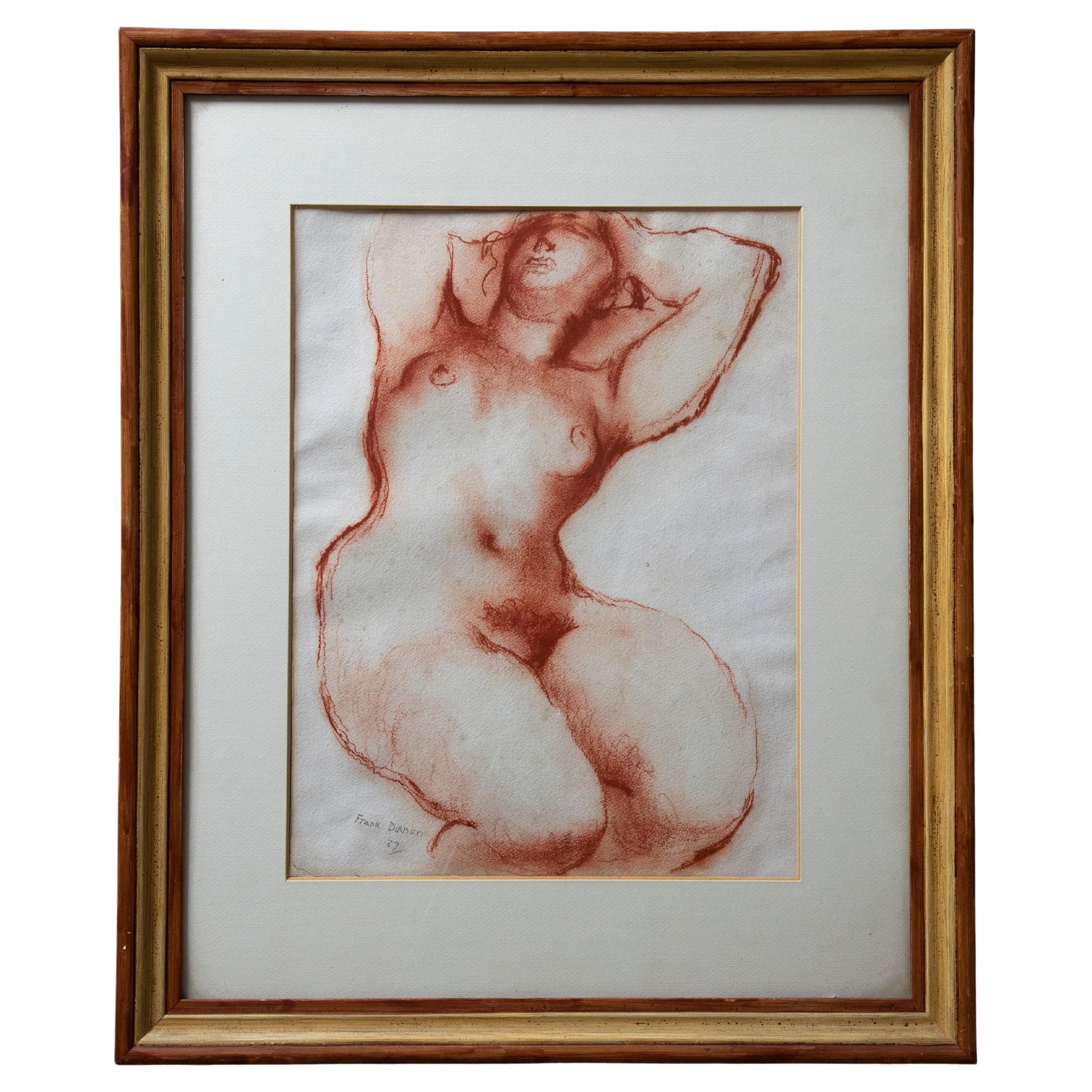 Frank Dobson Modern Drawing Female Nude  For Sale