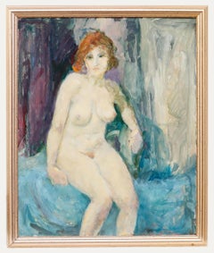 Attrib. Frank Dobson (1888-1963) - Framed Mid 20th Century Oil, Seated Nude