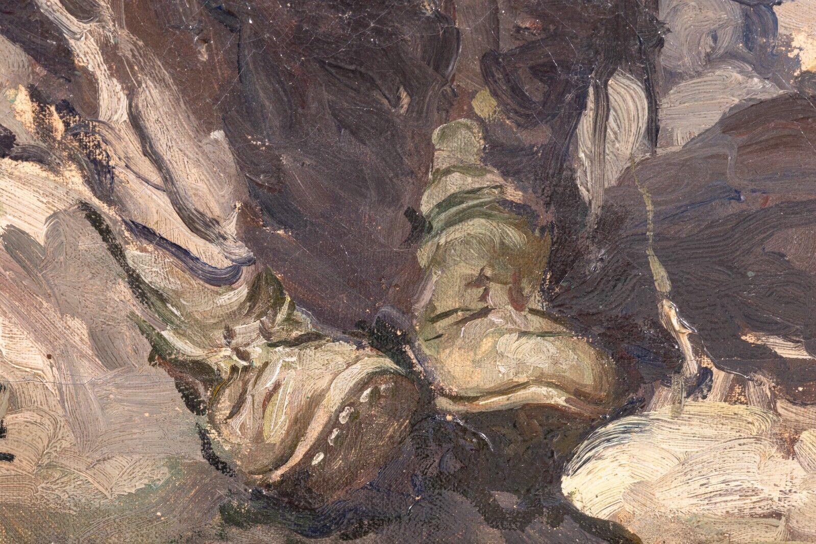 Early 20th Century Frank Earle Schoonover The Four Witch Men Signed Illustrative Oil Painting 1924 For Sale