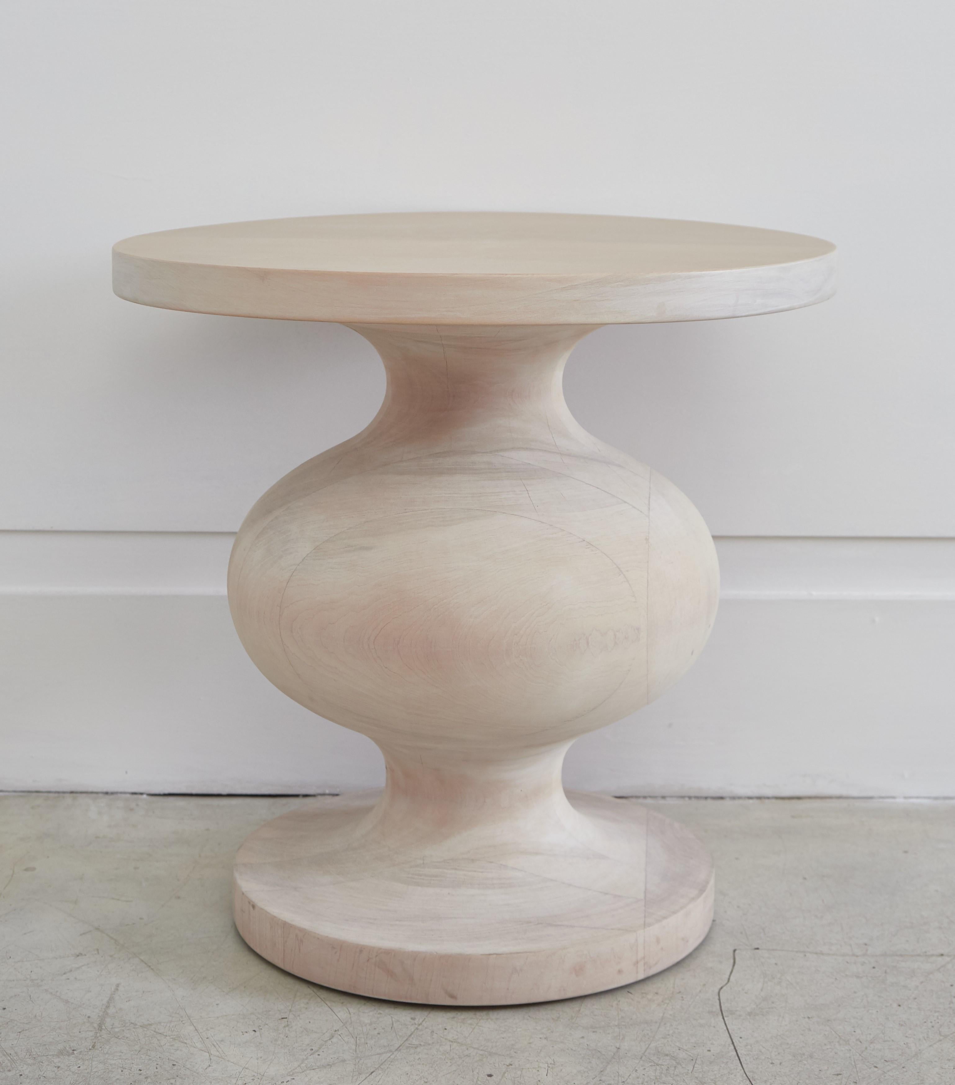 Organic Modern Frank Noir, Ebonized Side Table by Wende Reid - original, organic, sculptural For Sale