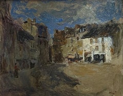 Antique "Parisian Nocturne, France, " Frank Edwin Scott, American Impressionism