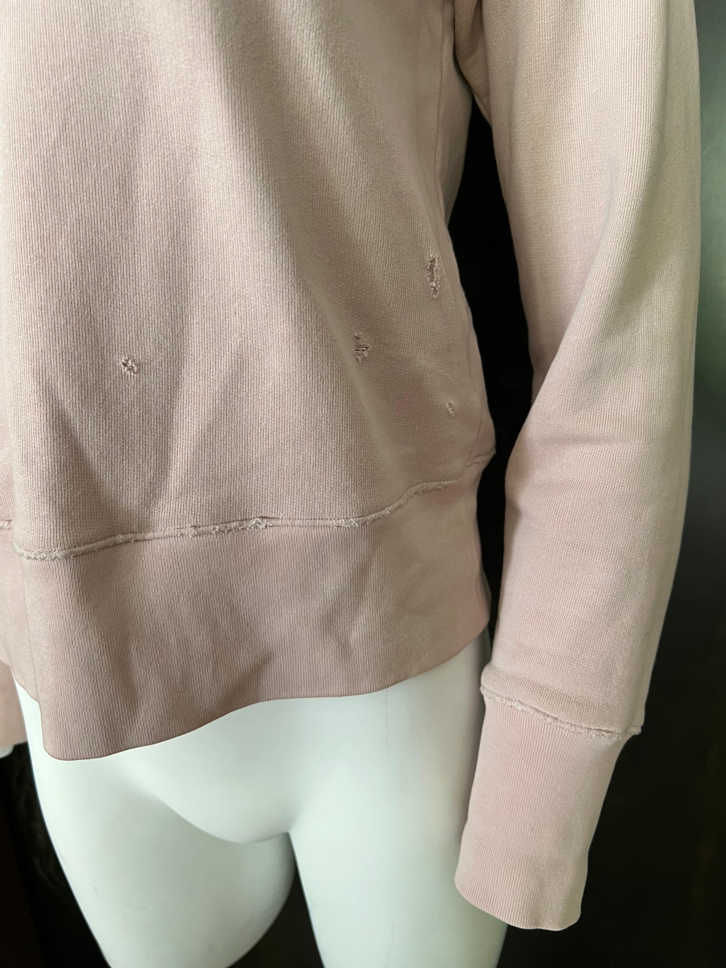 Frank & Eileen Tee Lab Rosa Love Sweatshirt Top aus Baumwolle, Größe XS im Angebot 2