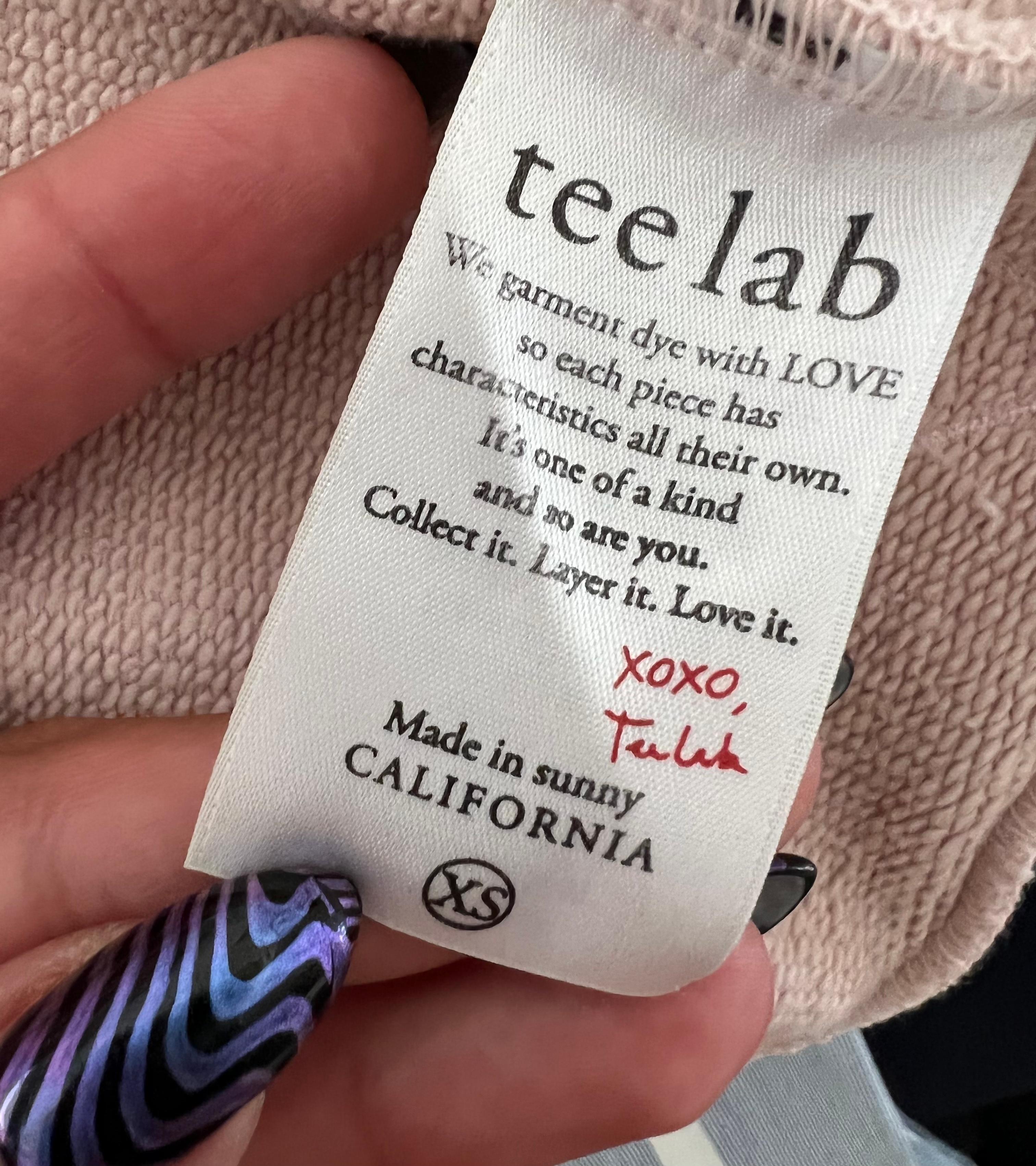 Frank & Eileen T-shirt en coton rose Love Lab, Taille XS en vente 4