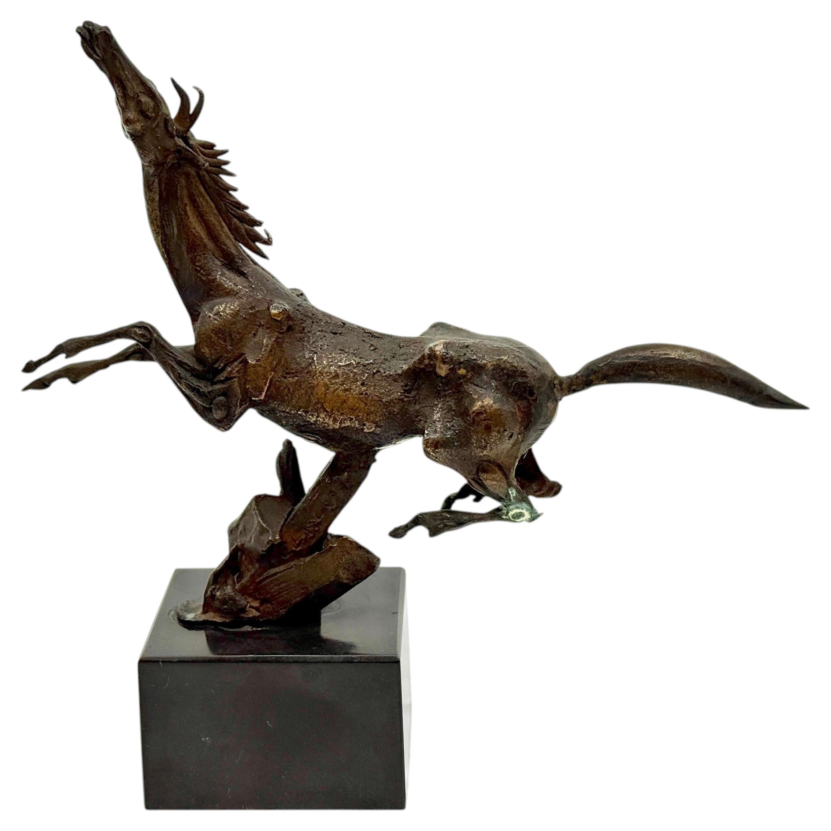 Frank Eliscu Bronze of a Jumping Horse For Sale