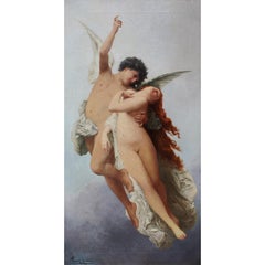 Frank Enders, Oil on Canvas Cupid and Psyche after Bouguereau