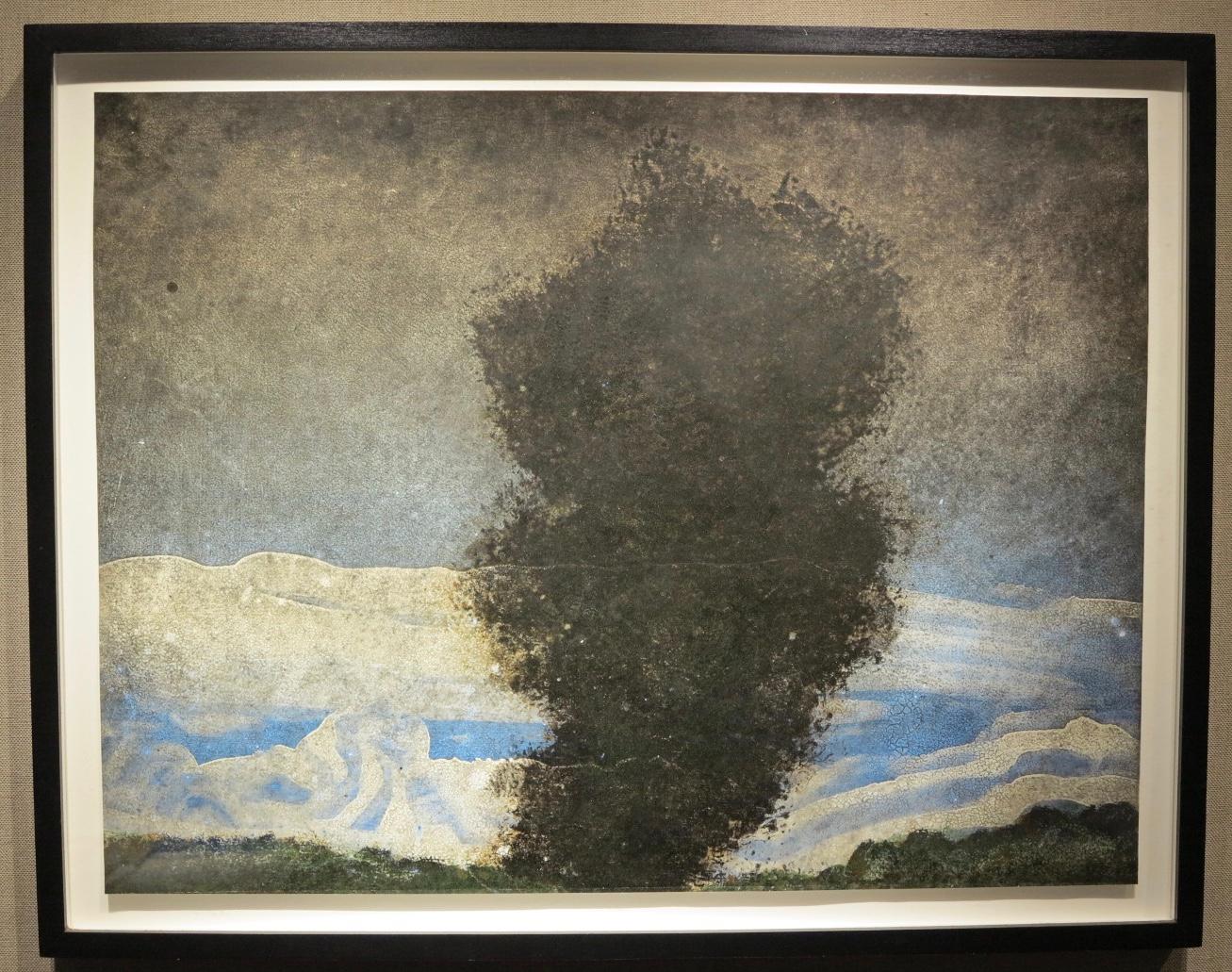 Frank Faulkner (b.1946). Obscured Landscape, 2007. Acrylic on paper, 19 x 25 inches; 22 x 28 inches framed. Black wood float frame with UV plexi. Excellent condition with no damage or restoration. Signed and dated en verso. 

Born in Sumter, South