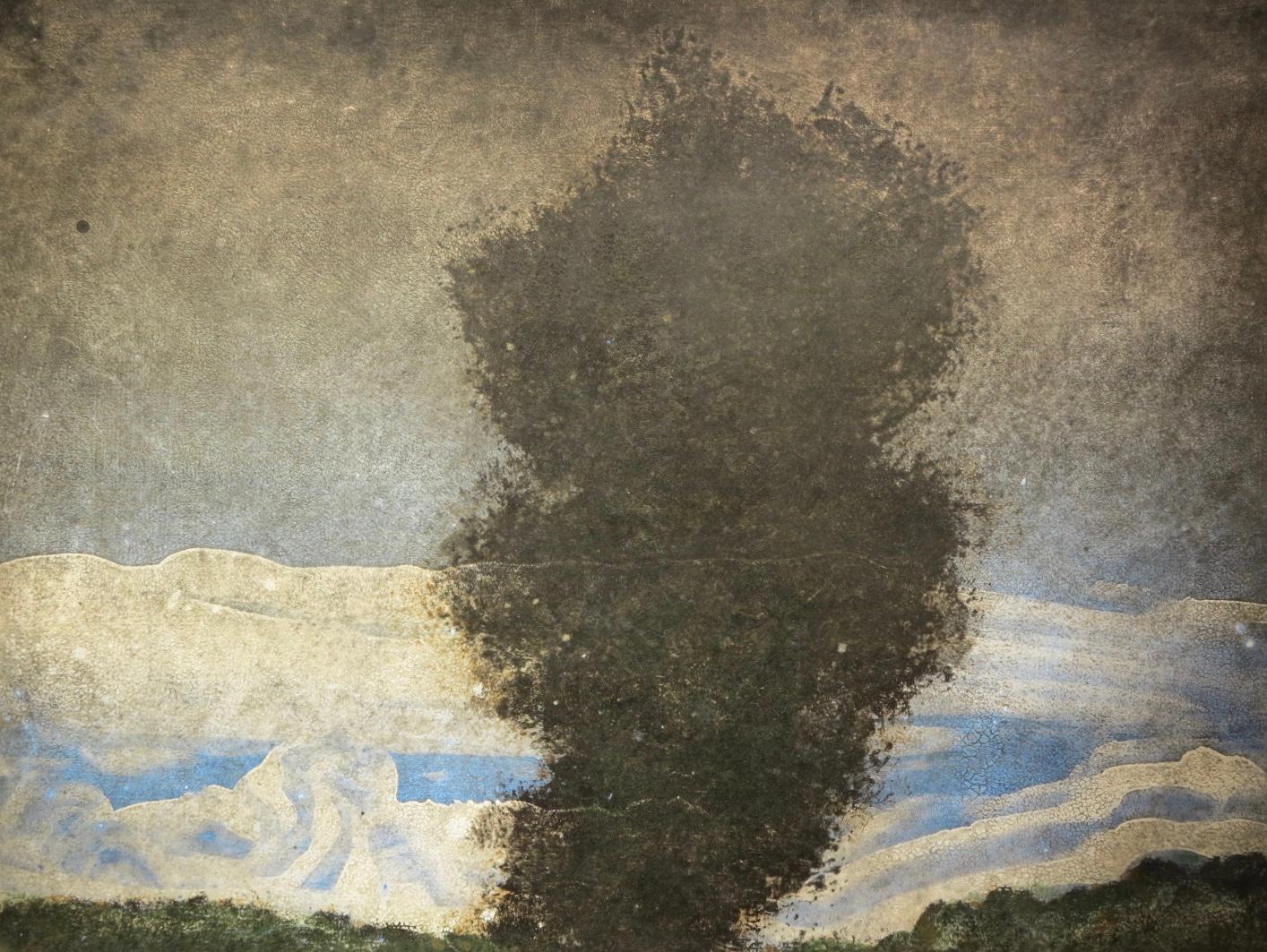 Frank Faulkner Landscape Painting - Obscured Landscape #1 (abstract landscape)