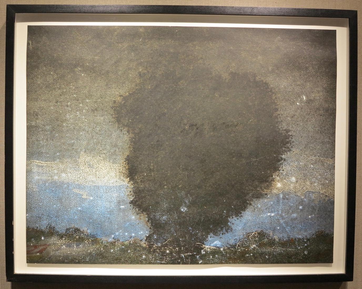 Frank Faulkner (b.1946). Obscured Landscape #2, 19 x 25 inches; 22 x 28 inches framed. Black wood frame behind UV plexiglass. Excellent condition with no damage or restoration. Signed and dated en verso. 

Born in Sumter, South Carolina in 1946,