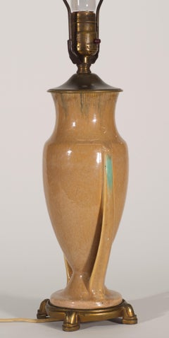Frank Ferrell for Roseville Pottery Art Deco Orian Table Lamp, 1935