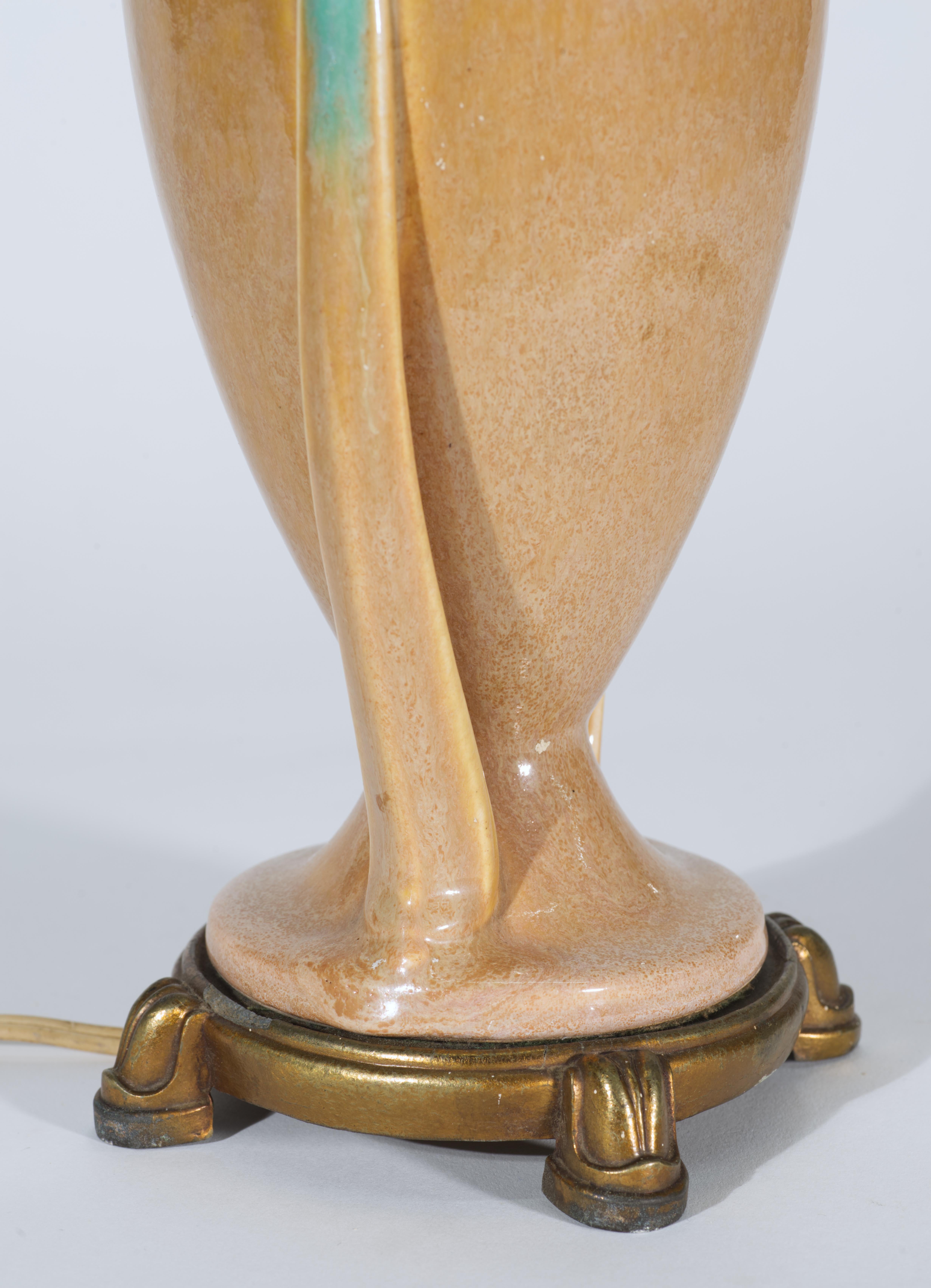 20ième siècle Lampe de table Art Déco Frank Ferrell pour Roseville Pottery, 1935 en vente