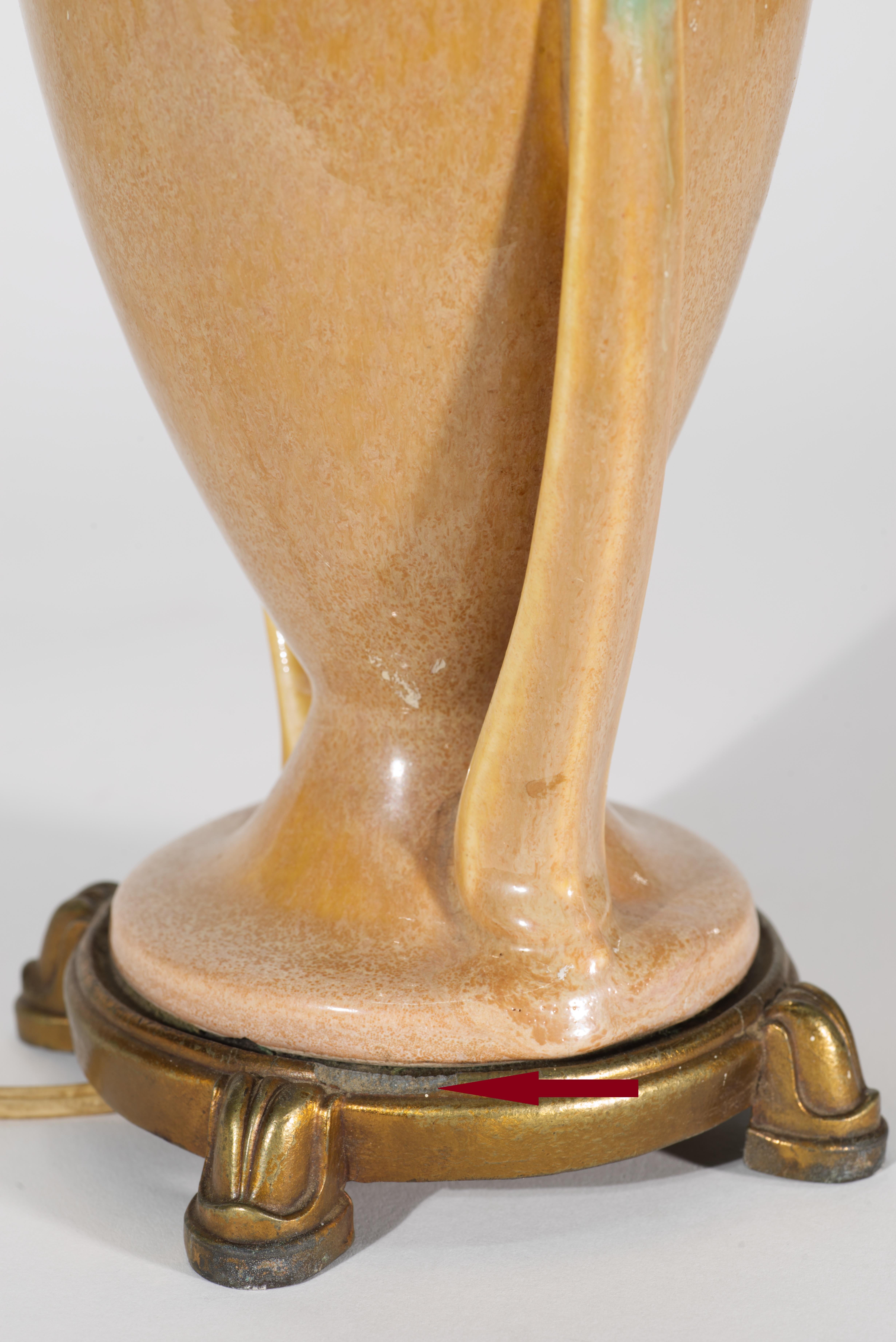 Lampe de table Art Déco Frank Ferrell pour Roseville Pottery, 1935 en vente 1