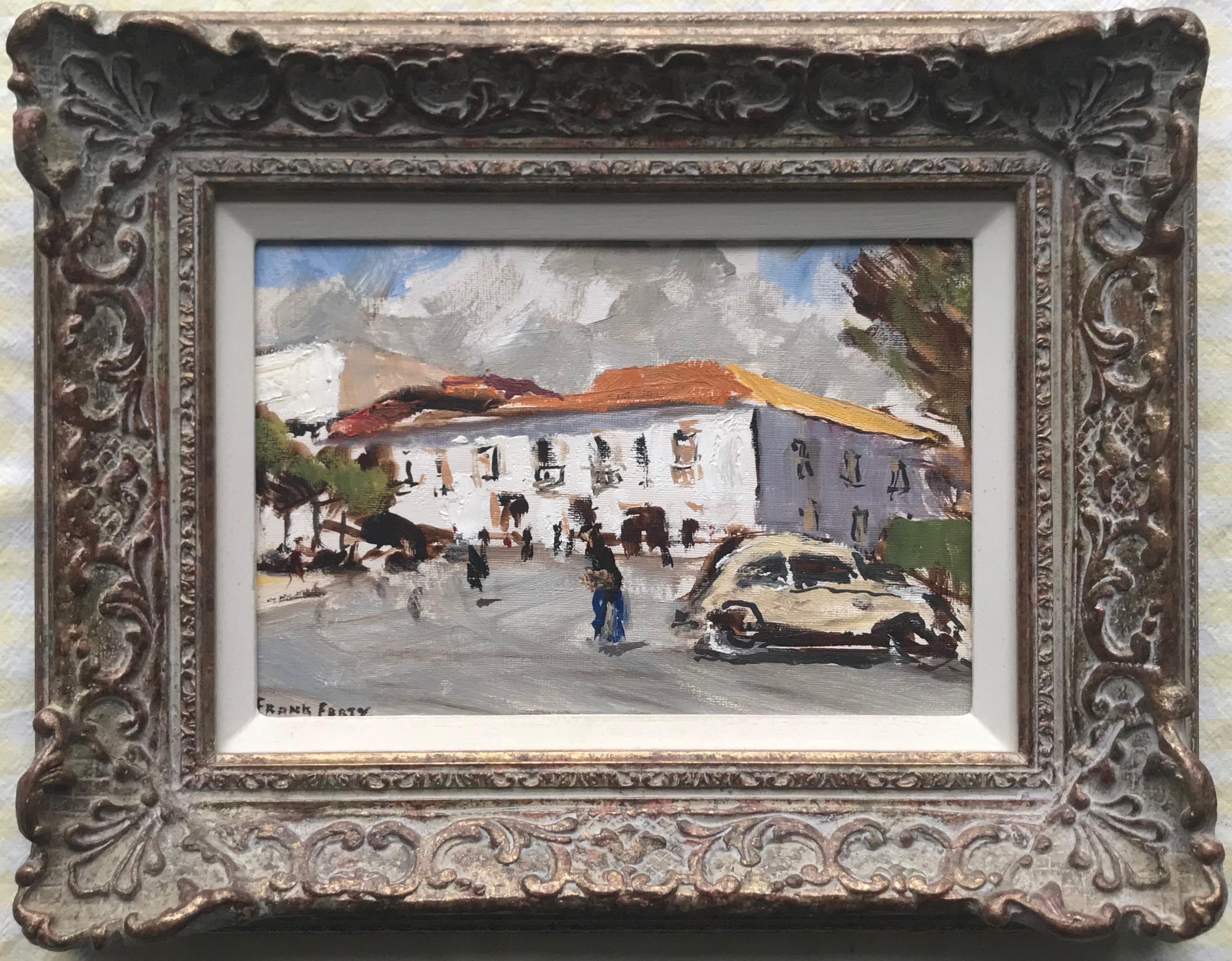 (One of two paintings we are offering by the artist, both with wonderful frames - a discount price available if you buy both)

Frank Forty (1902-1996)
A town square, France
Signed
Oil on paper
6 x 9 inches
With a fabulous impressionist style