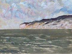 Mid 20th C. Irish Artist Watercolor - Leaving Madeira - Open Seascape