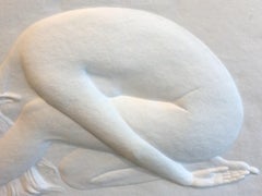 Wandskulptur aus gegossenem Papier in Hautfarben