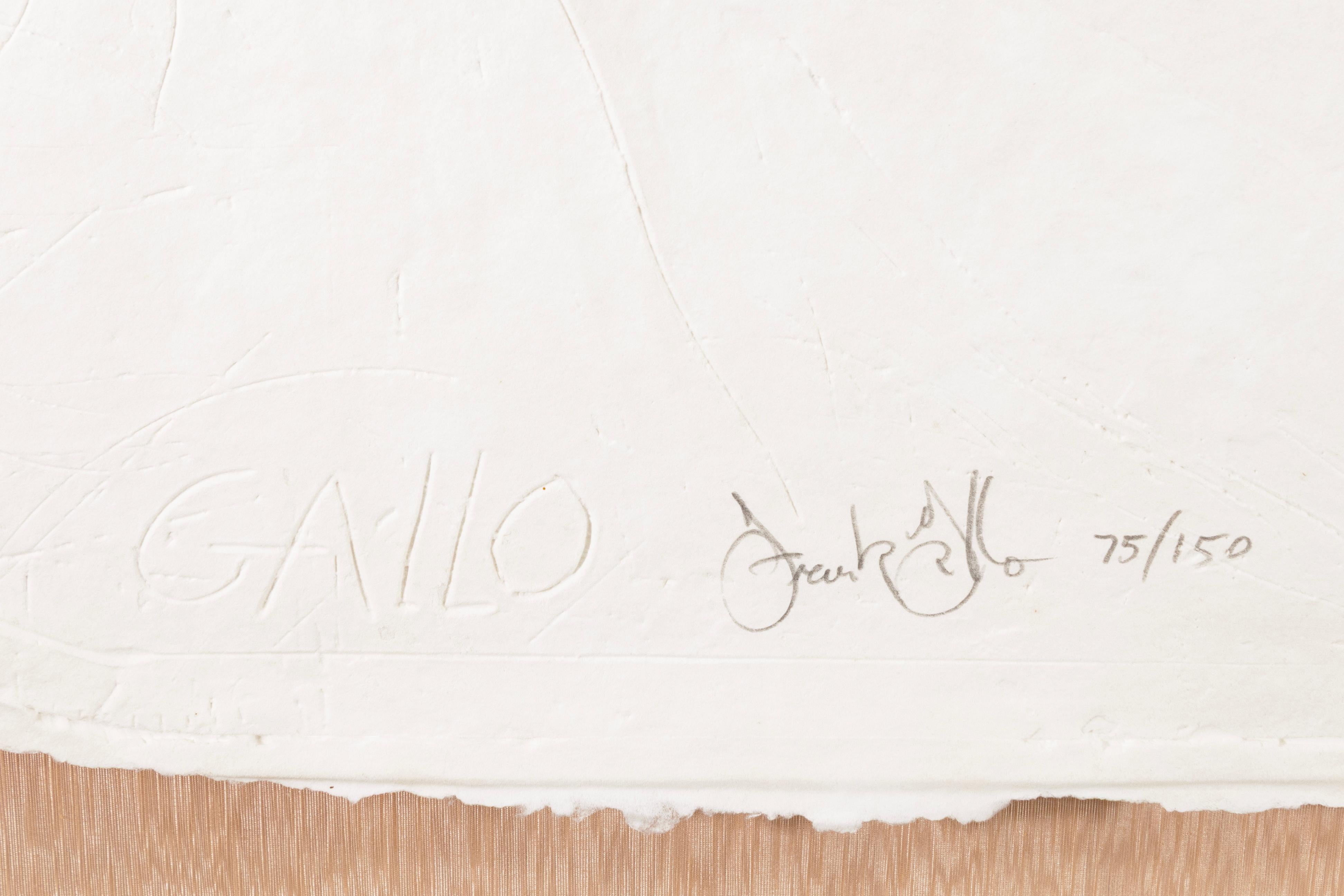Fin du 20e siècle Frank Gallo The Faint Signed Contemporary Cast Paper Relief Sculpture 75/150 en vente