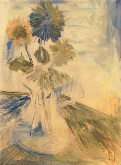 'Natura morta di fiori in una brocca', Scuola di Parigi, olio post-impressionista francese