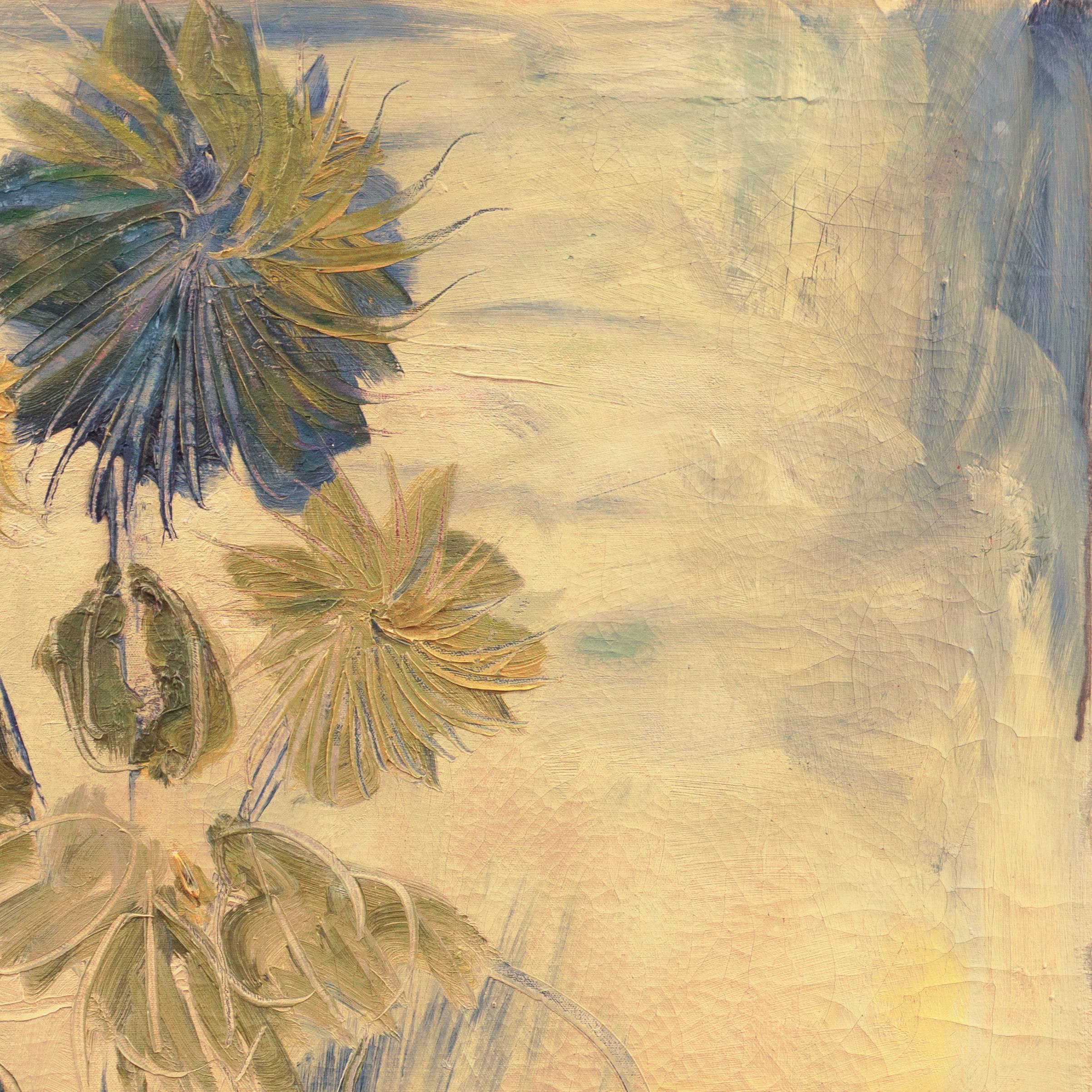 „Stillleben mit Blumen in einem Krug“, Schule von Paris, französisches postimpressionistisches Ölgemälde im Angebot 1