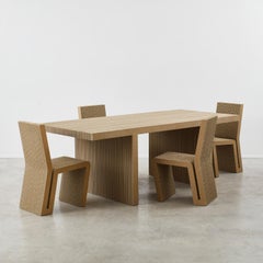 Frank Gehry 1970s  cardboard dining set for Vitra.