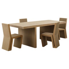 Frank Gehry 1970s  cardboard dining set for Vitra.