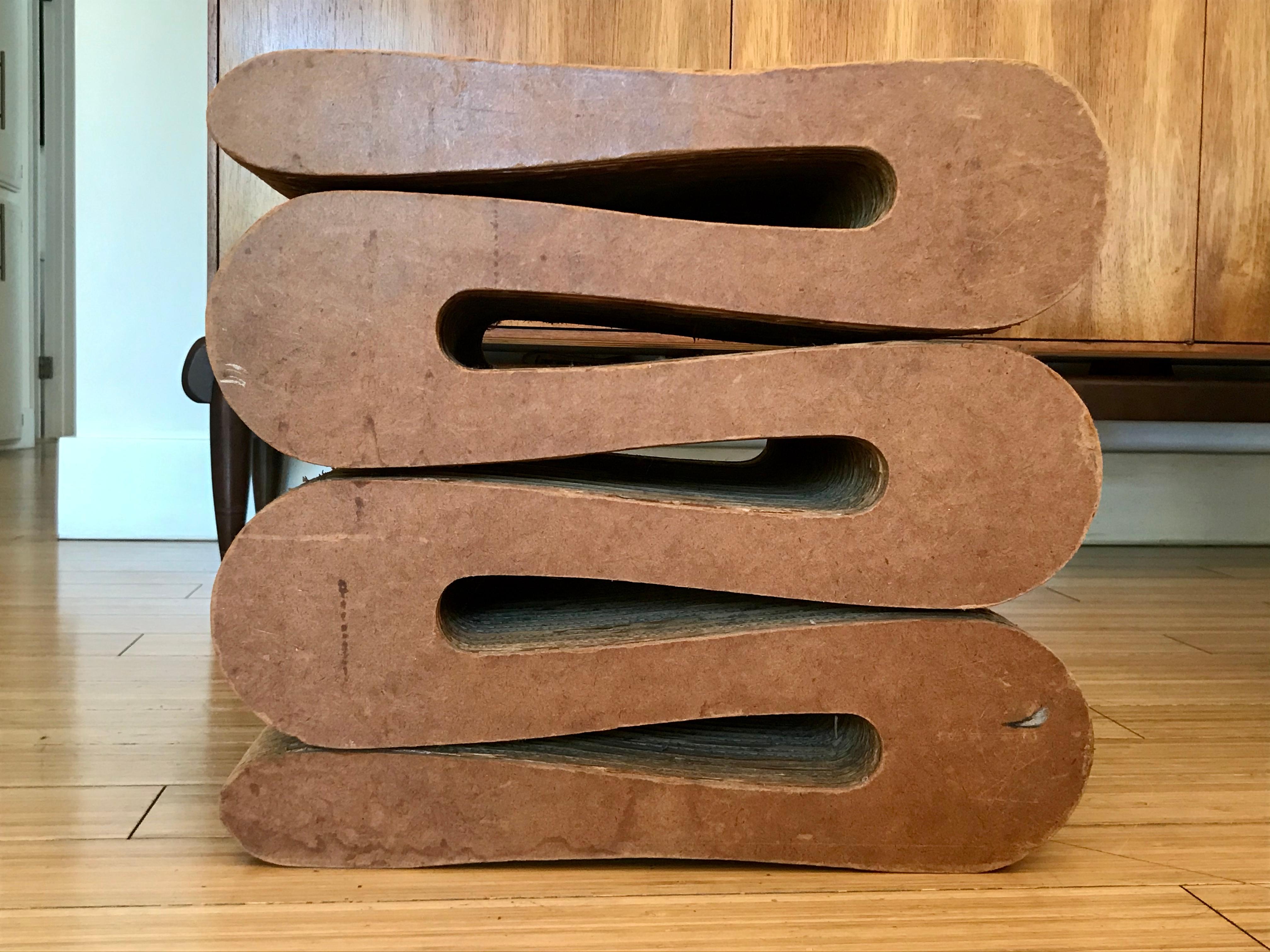 Modern Frank Gehry Wiggle Stool Art Object, 1970's