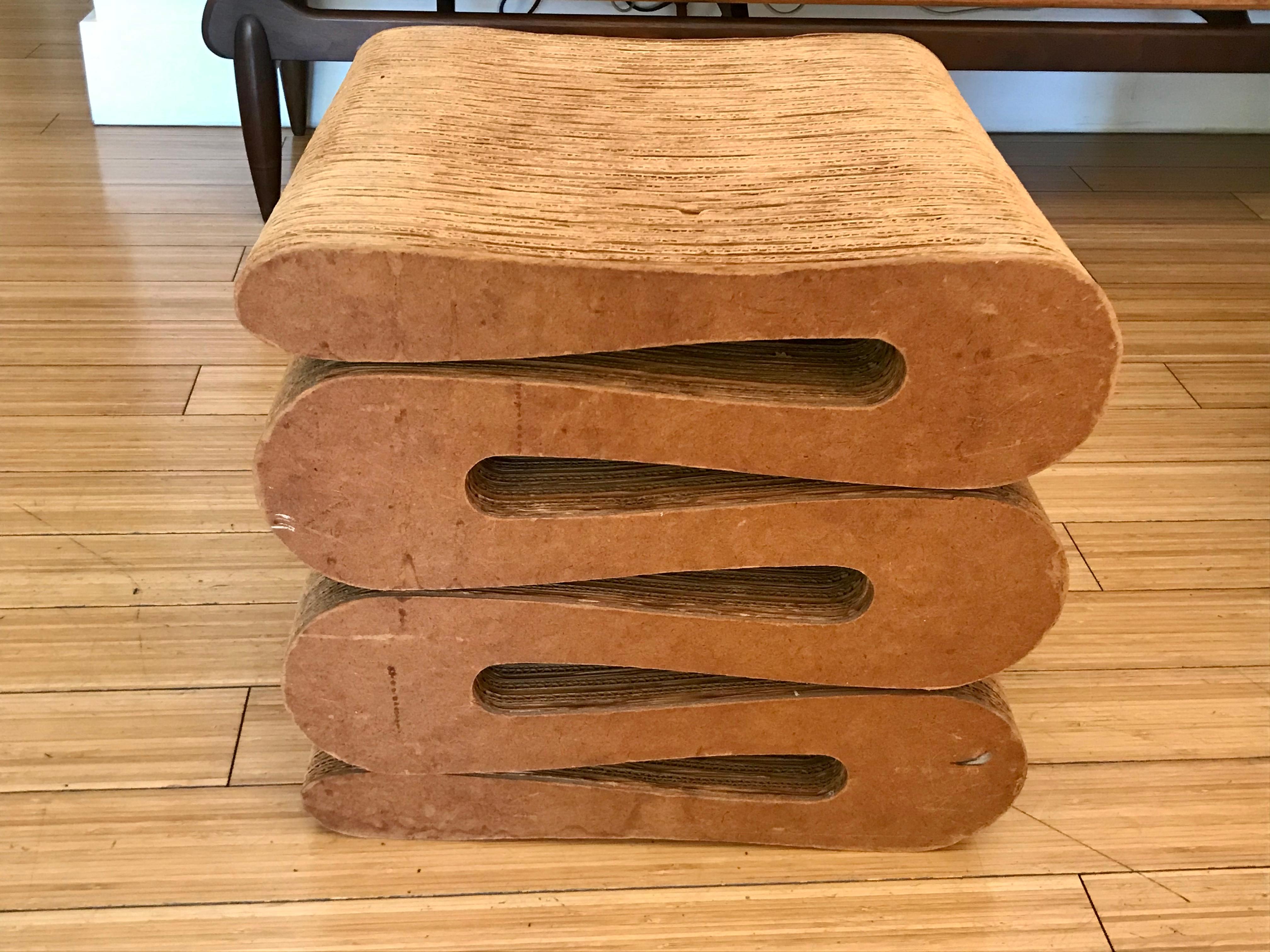 American Frank Gehry Wiggle Stool Art Object, 1970's
