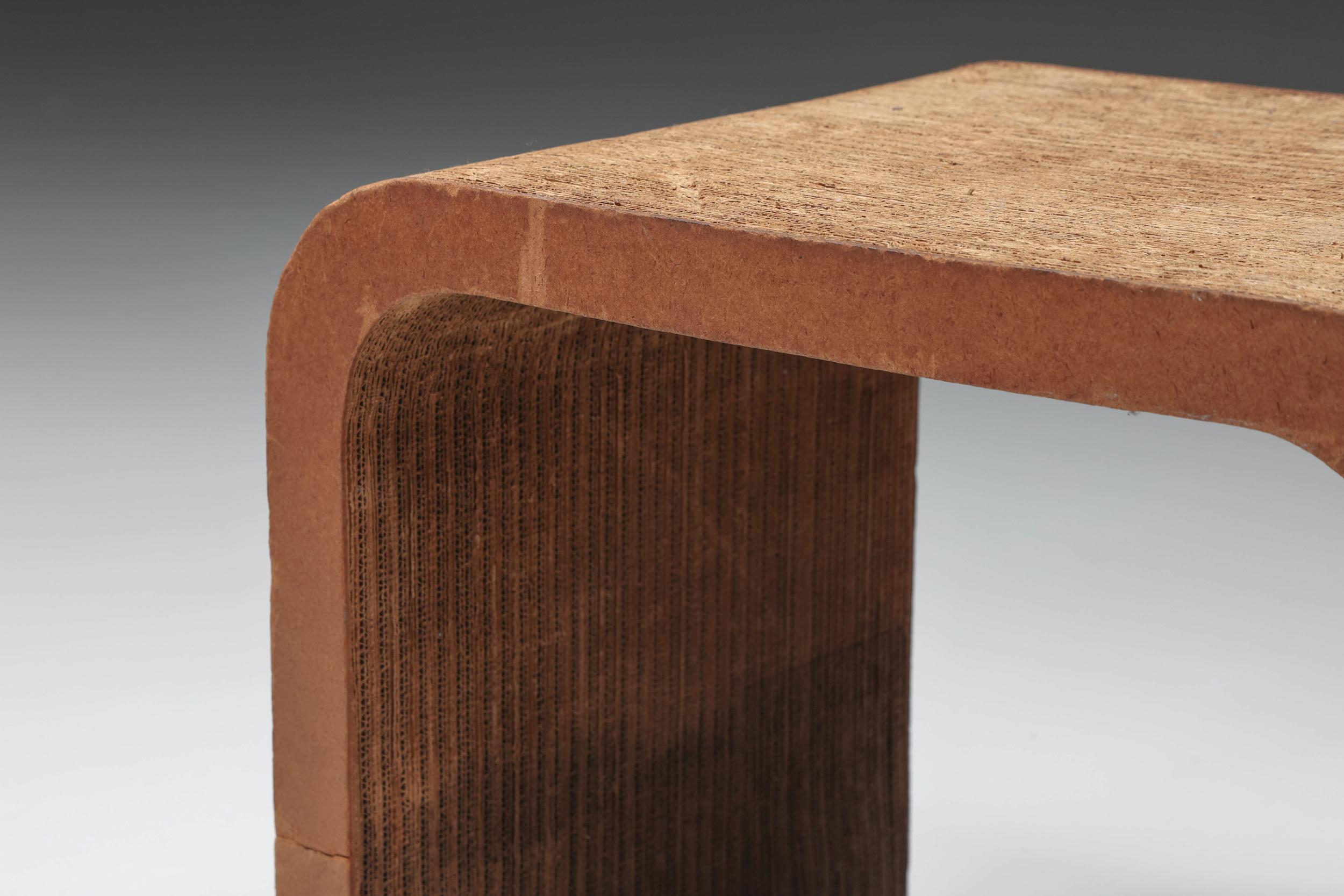 Organic Modern Frank Gehry Cardboard Stool, Vitra, deconstructivist, Easy Edges, Irwin, 1972
