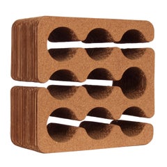 Frank Gehry Cork & Corrugated Cardboard Nine Bottle Wine Rack, C. 1980