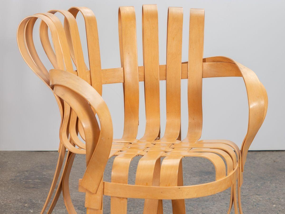 Frank Gehry Cross Check Armchairs In Good Condition In Brooklyn, NY