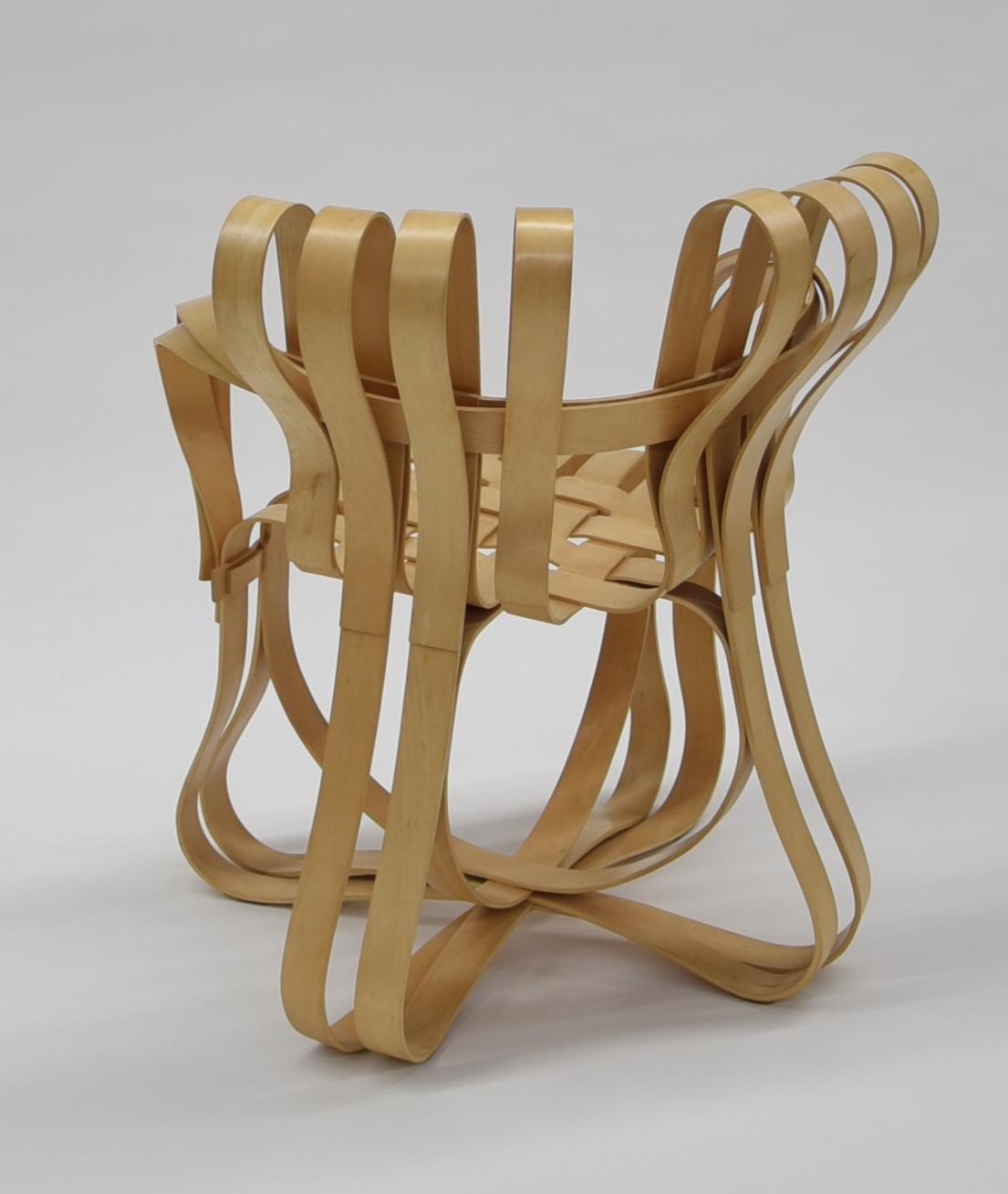 Frank Gehry Cross Check Chair Bent Maple Wood with Arms Knoll International USA In Good Condition For Sale In Hamburg, HH