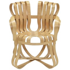 Frank Gehry Cross Check Chair Bent Maple Wood with Arms Knoll International USA